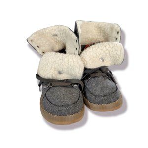 Rocket Dog Women's Grey Lace Up Snow Booties - Size 6M